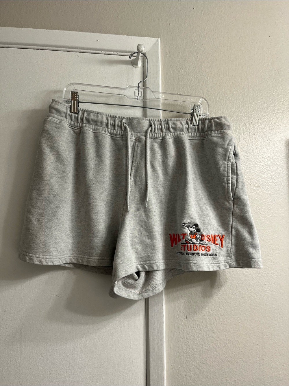 Disney Gray Athletic Lounge Shorts with Walt Disney Studios Logo